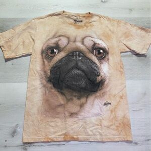 The Mountain Pug Face Short Sleeve Graphic Tee, Size XL youth, Fits Small Adult